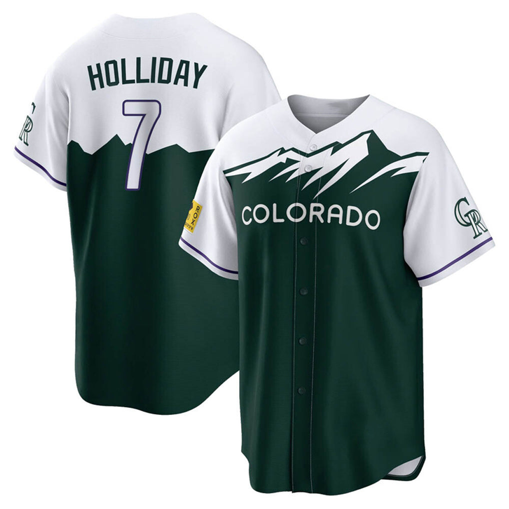 C.Rockies #7 Matt Holliday Player Green City Connect Home Game Hdoa Stitched Jerseys