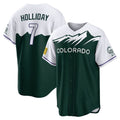 C.Rockies #7 Matt Holliday Player Green City Connect Home Game Hdoa Stitched Jerseys