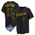 LA.Dodgers #17 Shohei Ohtani Player Black Gold World Series Meet Limited Home Hdoa Stitched Jerseys