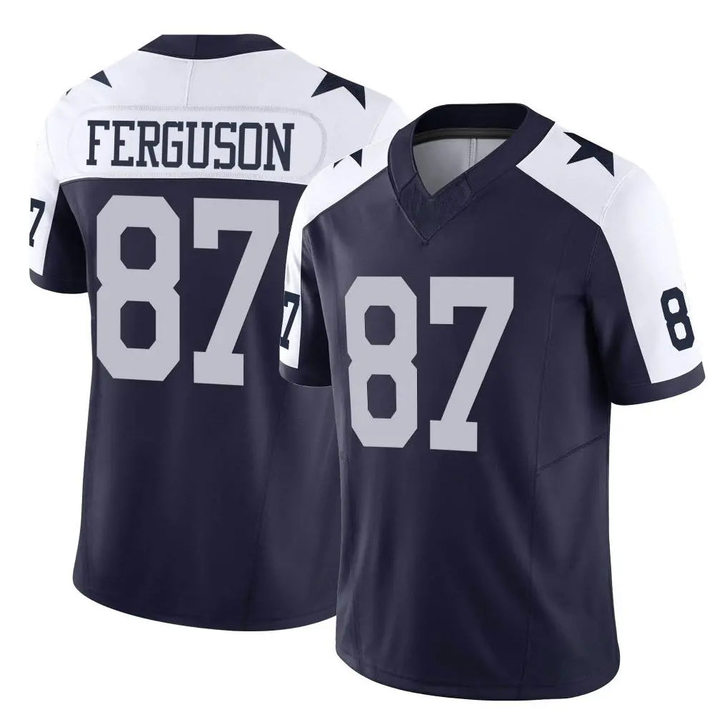 D.Cowboys #87 Jake Ferguson Player Navy-White Limited Alternate Vapor F.U.S.E. Home Game Hdoa Stitched Jerseys