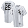 C.White Sox #25 Andrew Vaughn Player White Stripe Home Game Hdoa Stitched Jerseys