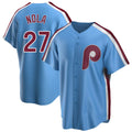 P.Phillies #27 Aaron Nola Player Light Blue Replica Game Hdoa Stitched Jerseys