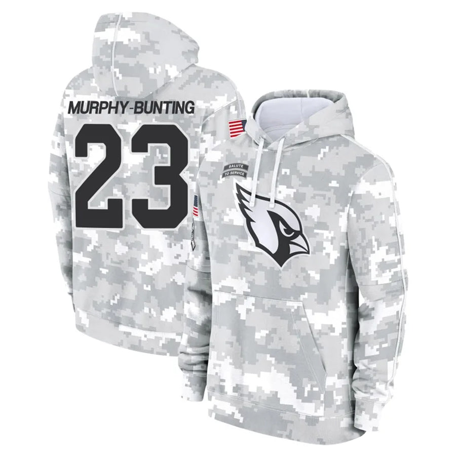 A.Cardinals #23 Sean Murphy-Bunting Player Camo Salute to Service Hoodies Hdoa Stitched Jerseys