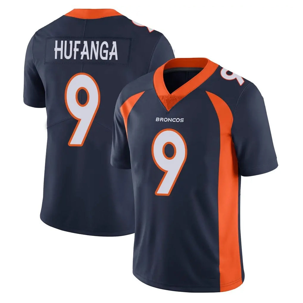 D.Broncos #9 Talanoa Hufanga Player Navy Vapor Untouchable Limited Game Hdoa Stitched Jerseys