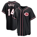 C.Reds #14 Pete Rose Player Black Fashion Out Home Game Hdoa Stitched Jerseys