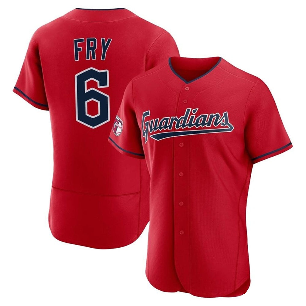 C.Guardians #6 David Fry Player Red Limited Elite Home Hdoa Stitched Jerseys