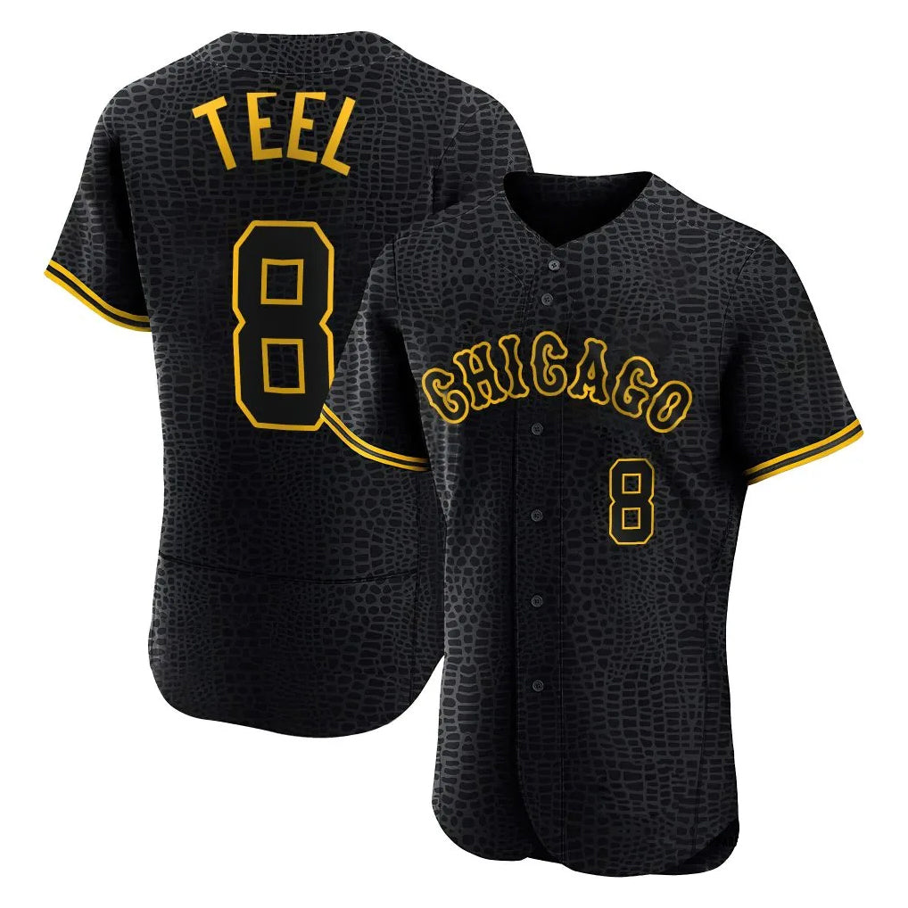 C.White Sox #8 Kyle Teel Player Black Snake Skin City Limited Elite Home Hdoa Stitched Jerseys