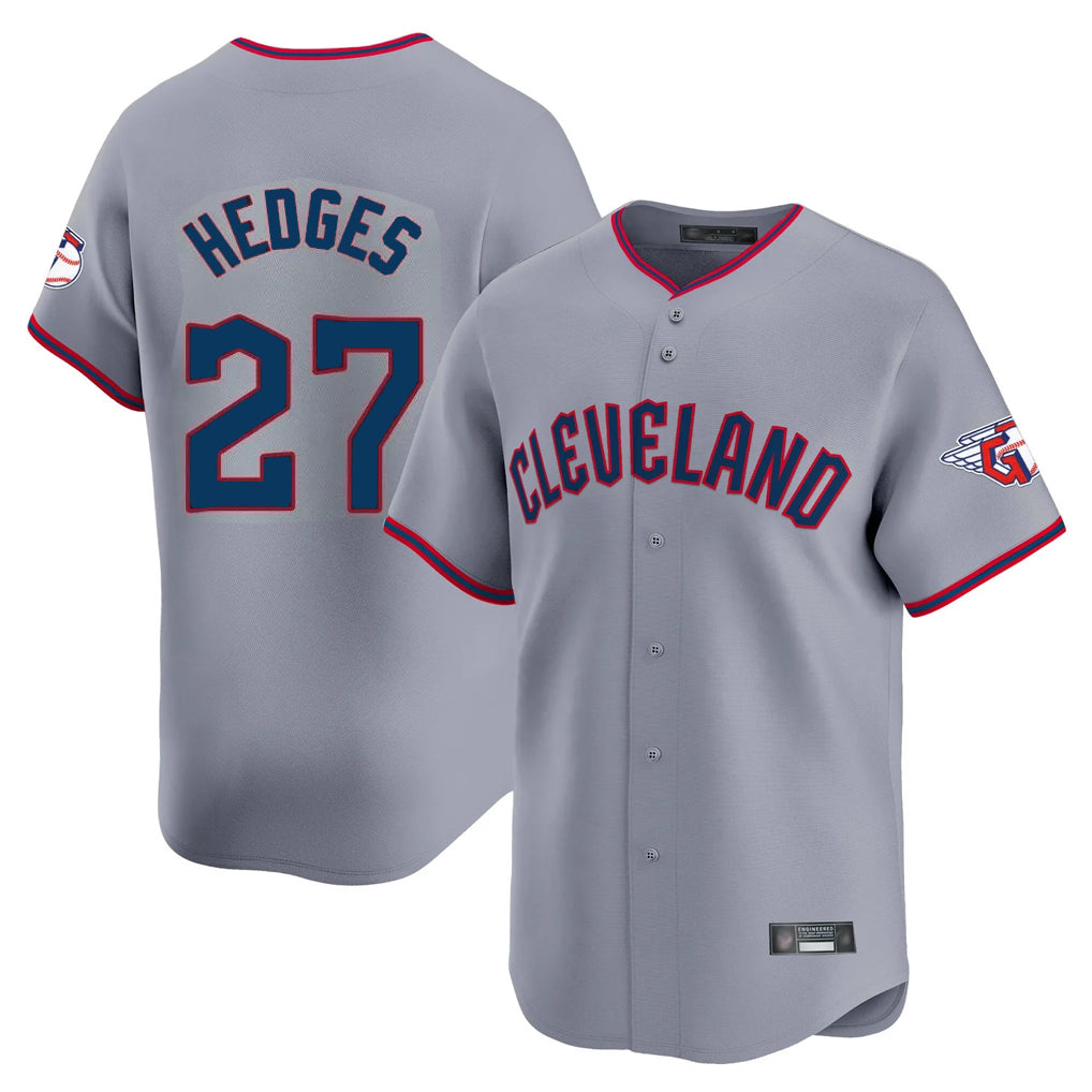 C.Guardians #27 Austin Hedges Player Gray Road Limited Home Game Hdoa Stitched Jerseys