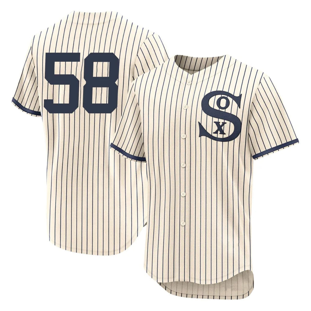 C.White Sox #58 Seranthony Dom¨ªnguez Player Cream Field of Dreams Limited Elite Home Hdoa Stitched Jerseys