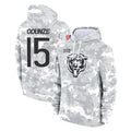 C.Bears #15 Rome Odunze Player Arctic Camo Salute to Service Pullover Hoodies Limited Hdoa Stitched Jerseys