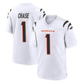 C.Bengals #1 Ja'Marr Chase Player White Home Game Hdoa Stitched Jerseys