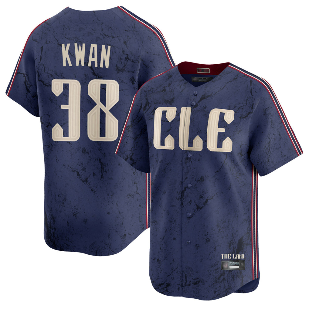 C.Guardians #38 Steven Kwan Player Navy City Connect Limited Home Hdoa Stitched Jerseys