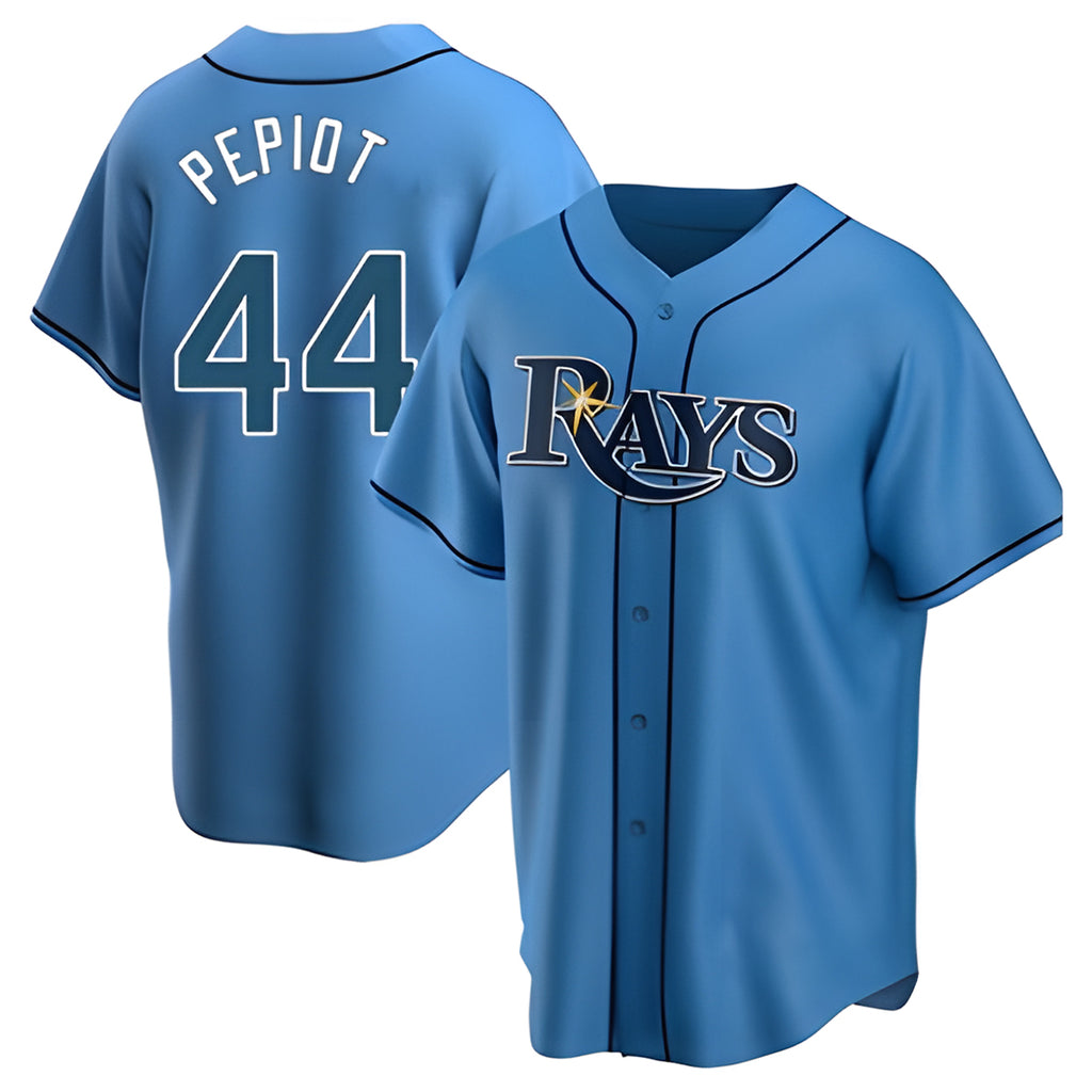 T.Bay Rays #44 Ryan Pepiot Player Light Blue Home Game Hdoa Stitched Jerseys