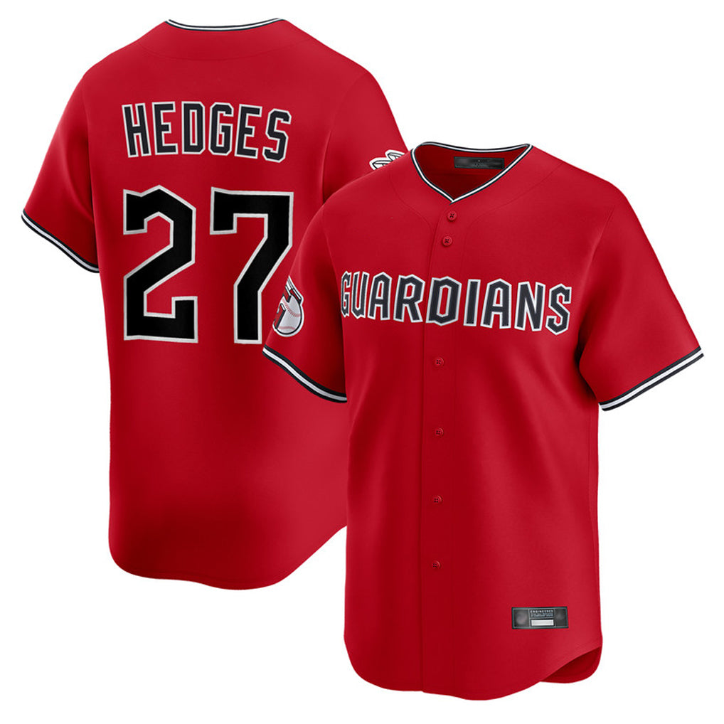 C.Guardians #27 Austin Hedges Player Red Limited Home Hdoa Stitched Jerseys