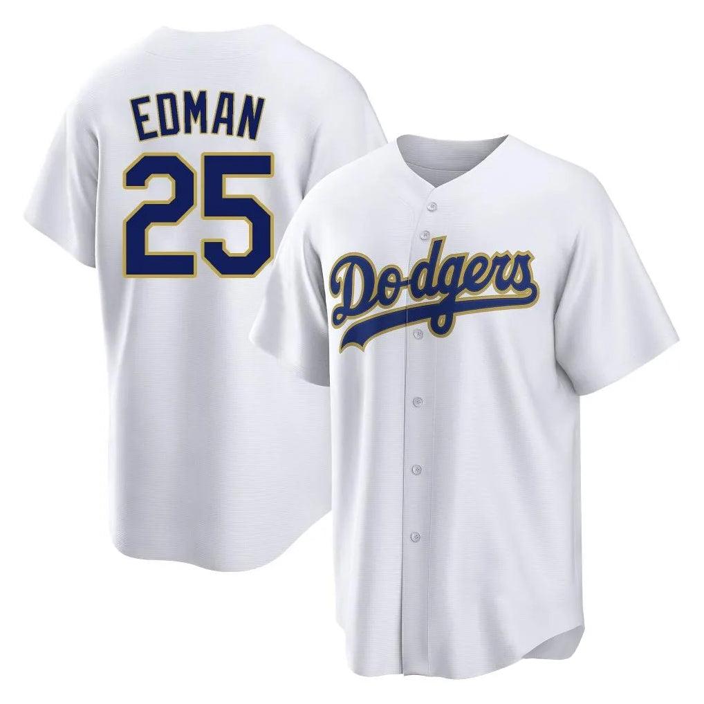 LA.Dodgers #25 Tommy Edman Player Gold White 2026 Collection Stadium Game Hdoa Stitched Jerseys