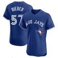 T.Blue Jays #57 Shane Bieber Player Royal Elite Home Limited Hdoa Stitched Jerseys