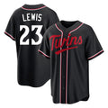 M.Twins #23 Royce Lewis Player Black Fashion Out Home Limited Hdoa Stitched Jerseys