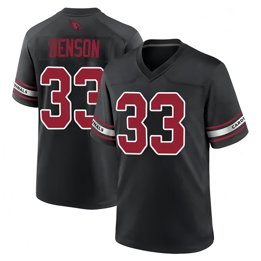 A.Cardinals #33 Trey Benson Player Black Home Game Hdoa Stitched Jerseys