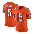 C.Bears #15 Rome Odunze Player Orange Vapor F.U.S.E. Limited Home Game Hdoa Stitched Jerseys