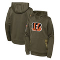C.Bengals ## Bengals Blank Player Olive Salute to Service Performance Pullover Hoodie Hdoa Stitched Jerseys