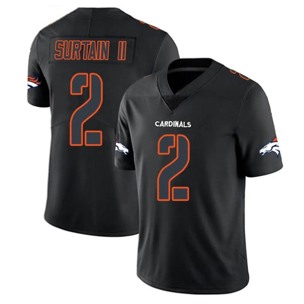 D.Broncos #2 Pat Surtain II Player Black Impact Limited Game Hdoa Stitched Jerseys