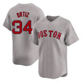 B.Red Sox #34 David Ortiz Player Gray Road Limited Home Game Hdoa Stitched Jerseys