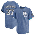 W.Nationals #37 Stephen Strasburg Player Blue City Connect Elite Hdoa Stitched Jerseys