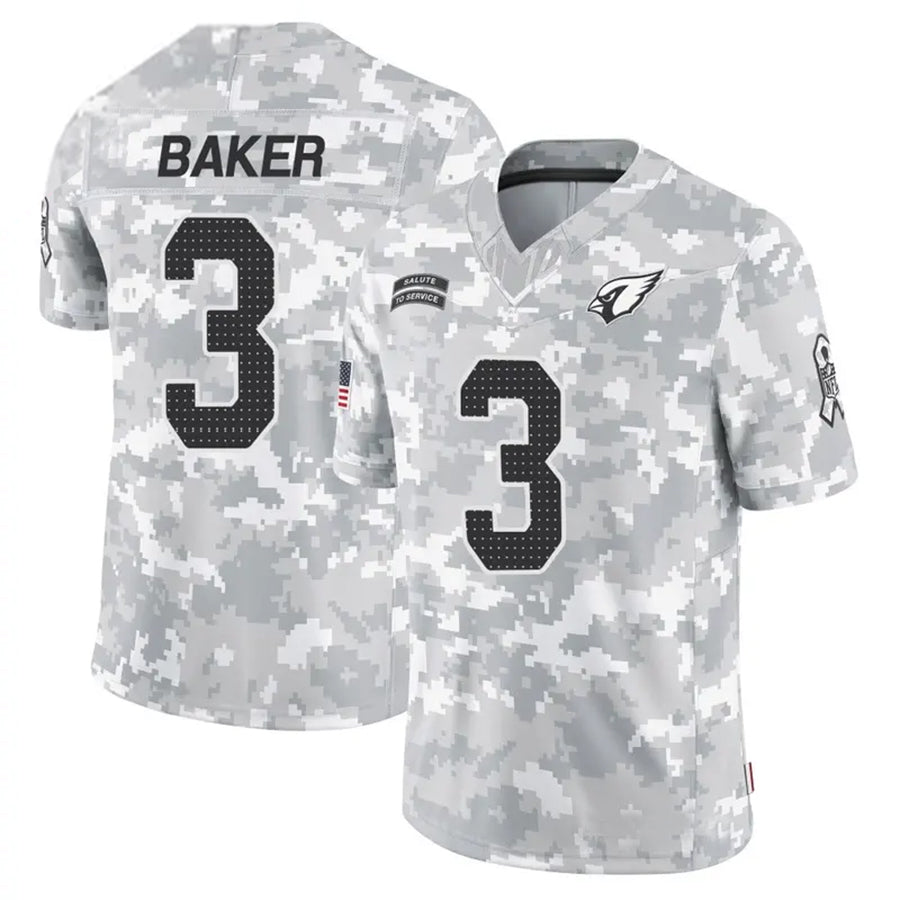 A.Cardinals #3 Budda Baker Player Camo Salute to Service Limited Hdoa Stitched Jerseys