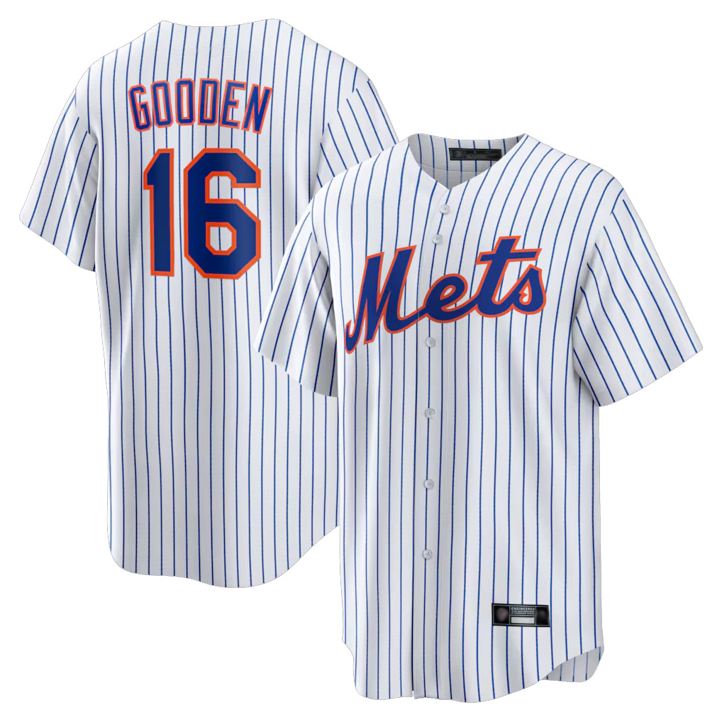 NY.Mets #16 Dwight Gooden Player White Home Replica Hdoa Stitched Jerseys
