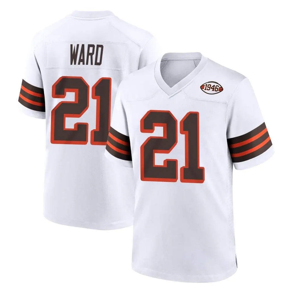 C.Browns #21 Denzel Ward Player White Alternate Home Game Hdoa Stitched Jerseys