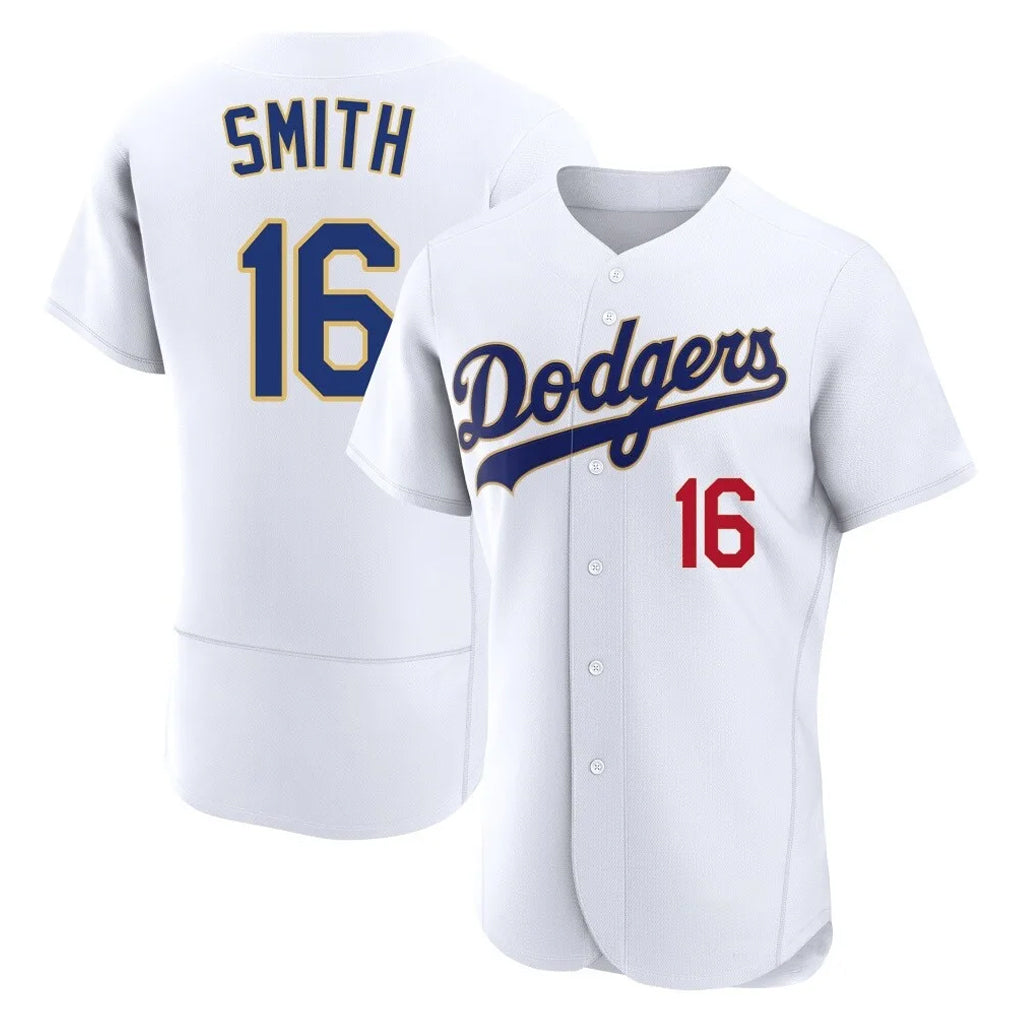 LA.Dodgers #16 Will Smith Player Gold White 2026 Collection Stadium Limited Elite Hdoa Stitched Jerseys