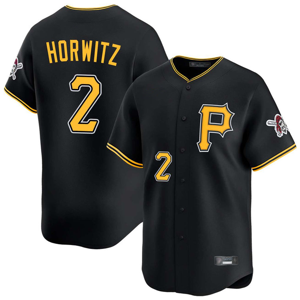 P.Pirates #2 Spencer Horwitz Player Black Alternate Limited Game Hdoa Stitched Jerseys