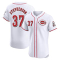 C.Reds #37 Tyler Stephenson Player White Limited Elite Home Hdoa Stitched Jerseys