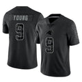 C.Panthers #9 Bryce Young Player Black Limited Reflective Game Hdoa Stitched Jerseys