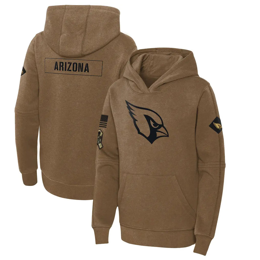 A.Cardinals ## Cardinals Blank Player Brown Salute To Service Limited Hoodies  Stitched Jerseys
