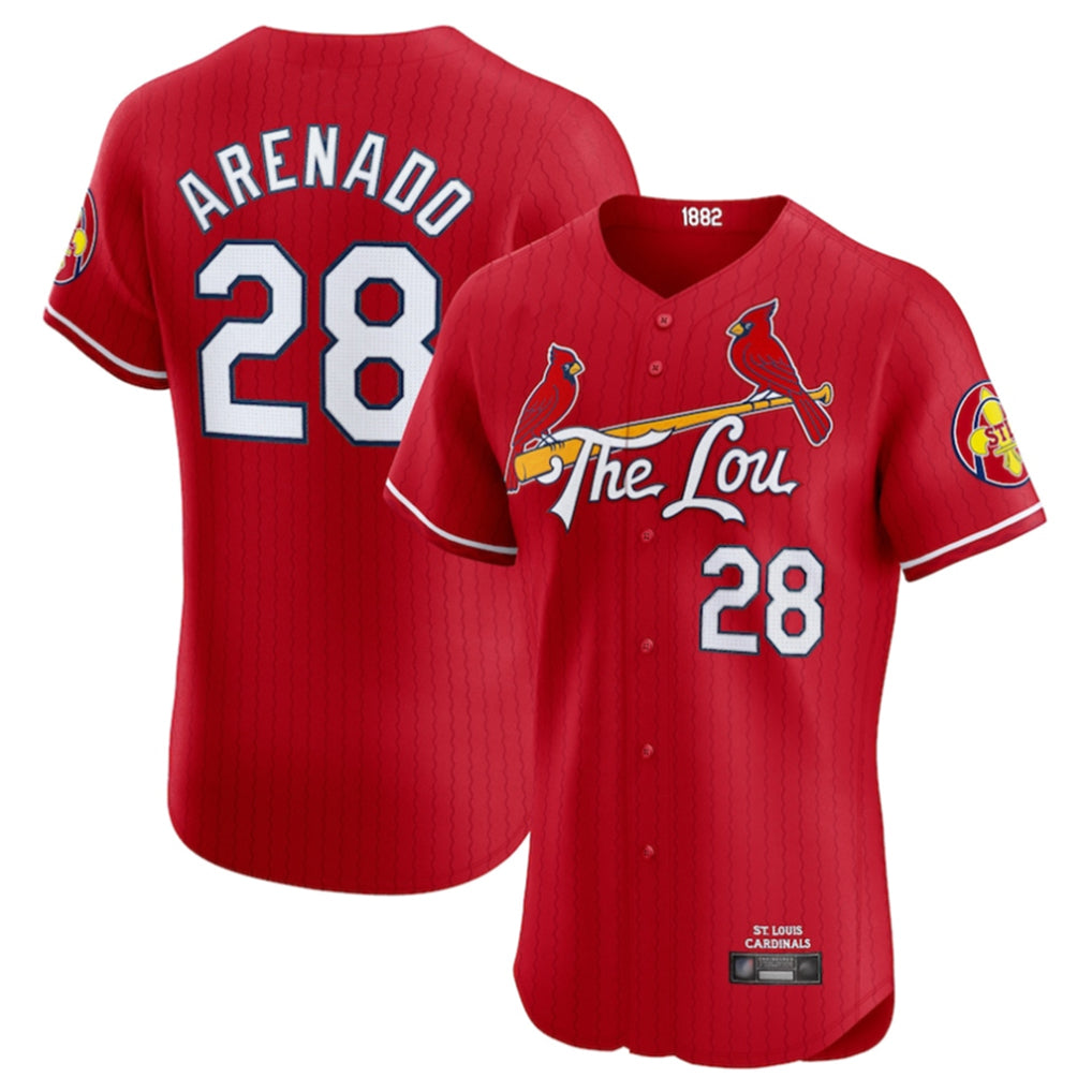 St. Louis Cardinals #28 Nolan Arenado Player Red City Connect Limited Elite Hdoa Stitched Jerseys