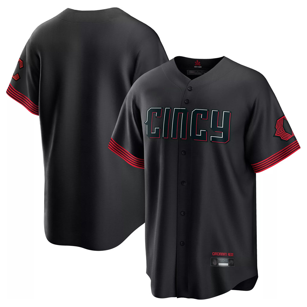 C.Reds ## Red Blank Player Black City Connect Home Game Hdoa Stitched Jerseys