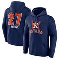 H.Astros #27 Jose Altuve Player Navy Pullover Hoodie Hdoa Stitched Jerseys