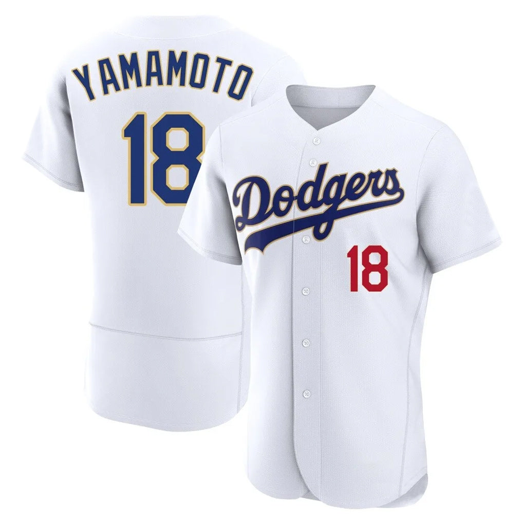 LA.Dodgers #18 Yoshinobu Yamamoto Player Gold White 2026 Collection Stadium Limited Elite Hdoa Stitched Jerseys
