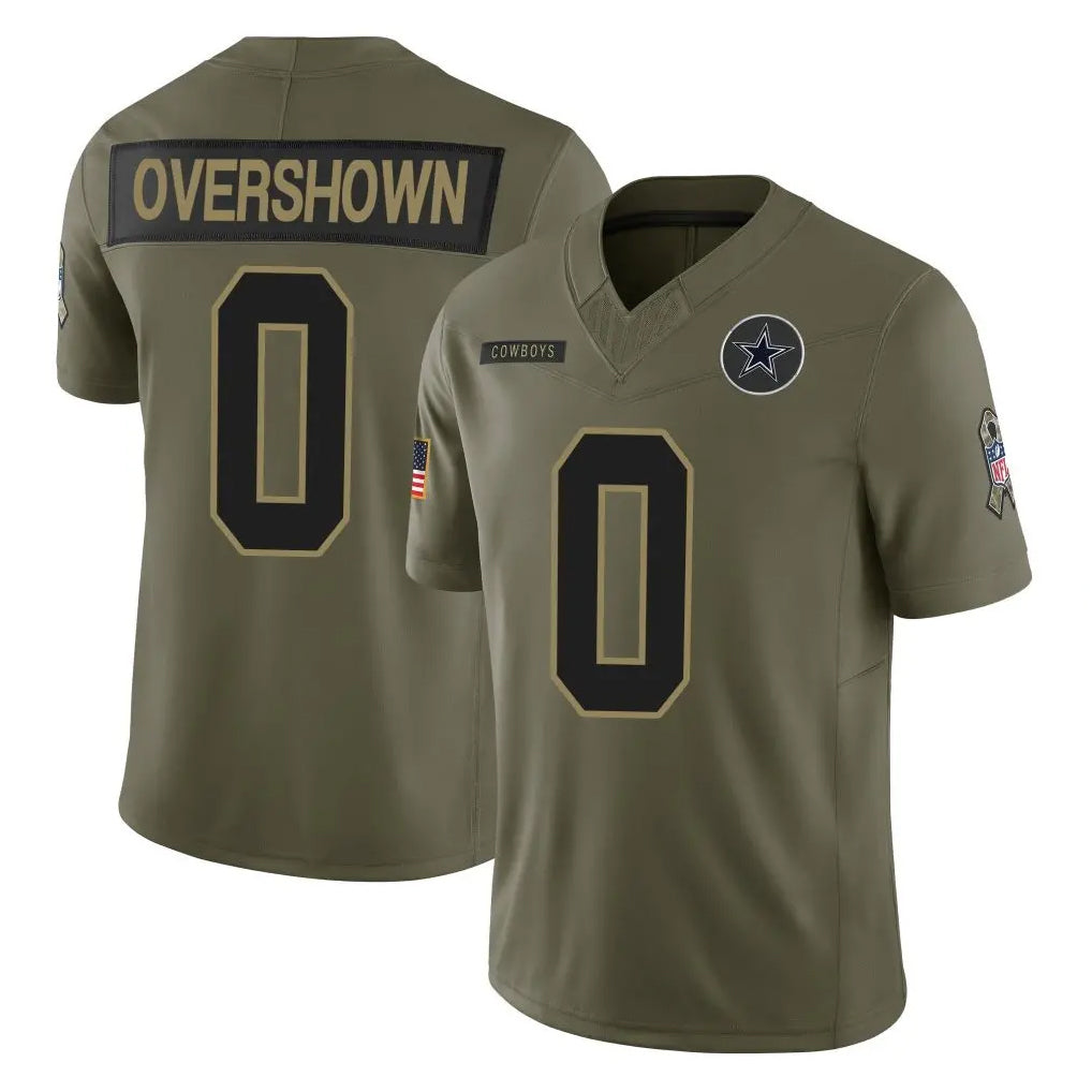 D.Cowboys #0 DeMarvion Overshown Player Olive 2025 Salute to Service Limited Home Game Hdoa Stitched Jerseys