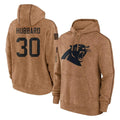 C.Panthers #30 Chuba Hubbard Player Brown Salute to Service Hoodies Limited Hdoa Stitched Jerseys