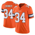 D.Broncos #34 JL Skinner Player Orange Vapor Untouchable Limited Home Game Hdoa Stitched Jerseys