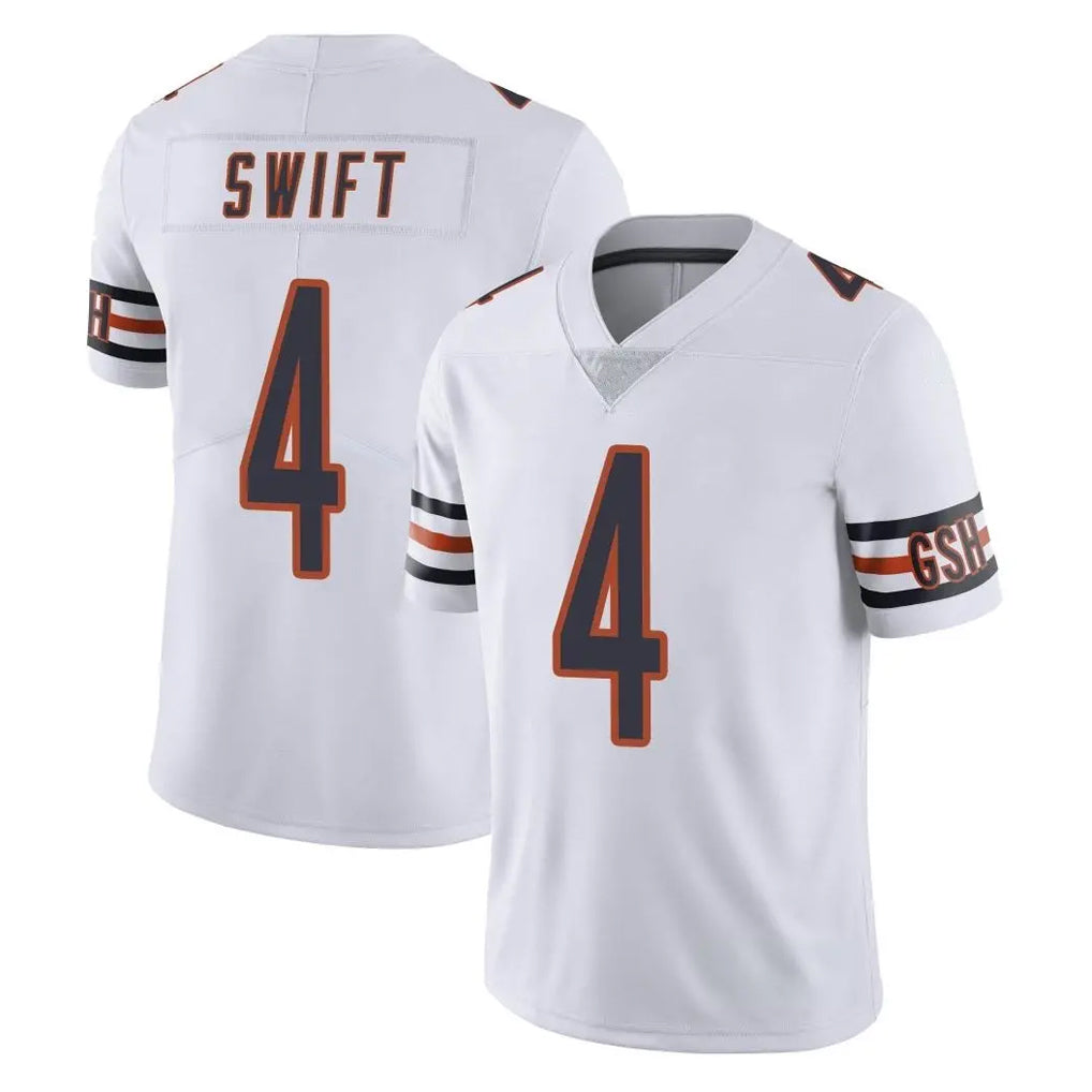C.Bears #4 D'Andre Swift Player White Vapor Untouchable Limited Home Game Hdoa Stitched Jerseys