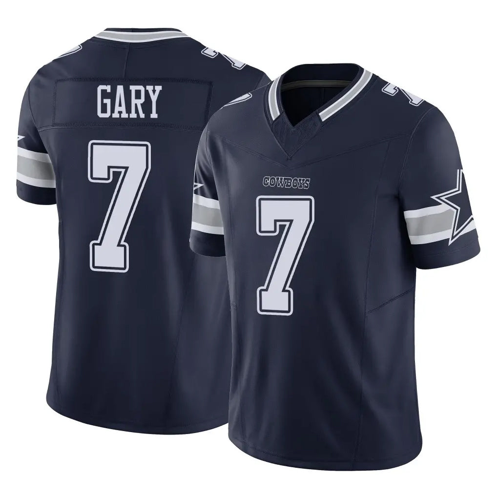 D.Cowboys #7 Rashan Gary Player Navy Limited Vapor F.U.S.E. Home Game Hdoa Stitched Jerseys