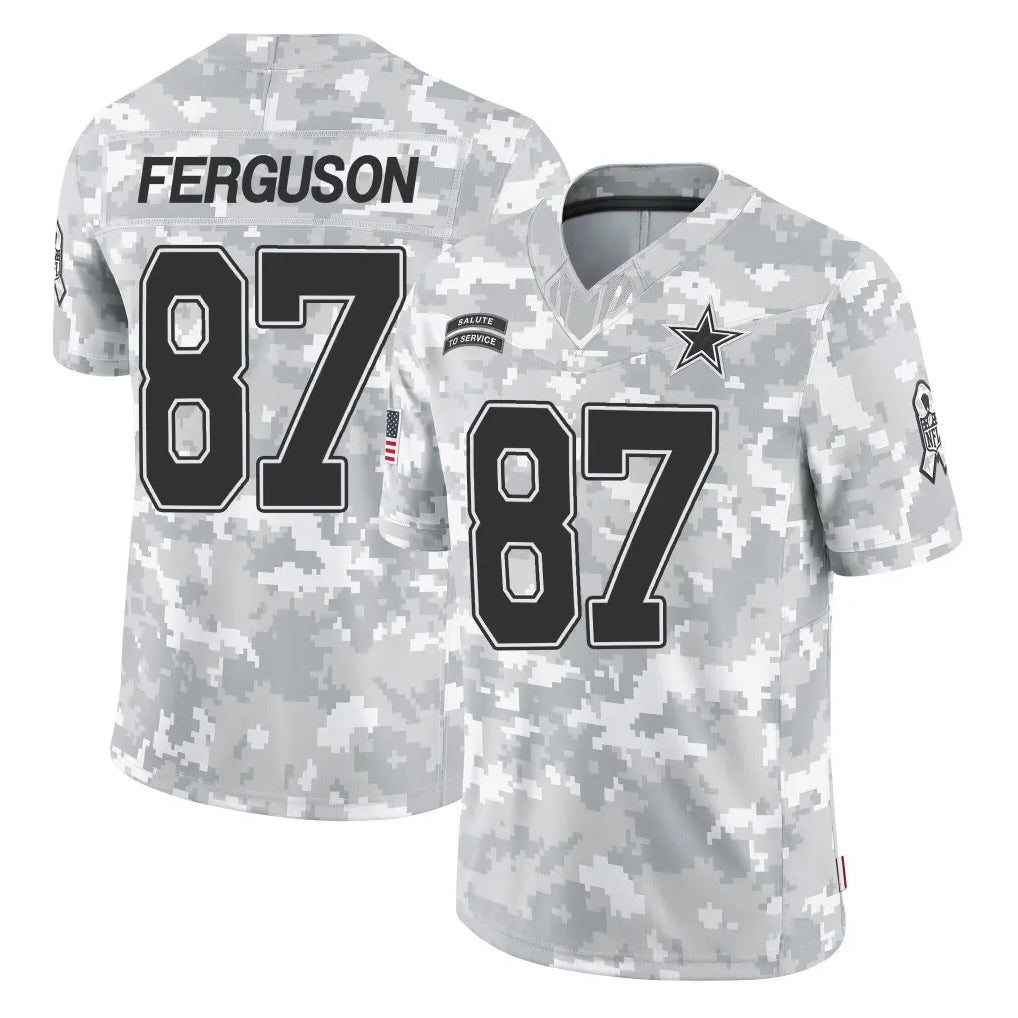 D.Cowboys #87 Jake Ferguson Player Arctic Camo Salute to Service Limited Home Game Hdoa Stitched Jerseys