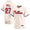 P.Phillies #27 Aaron Nola Player Cream Home Limited Hdoa Stitched Jerseys