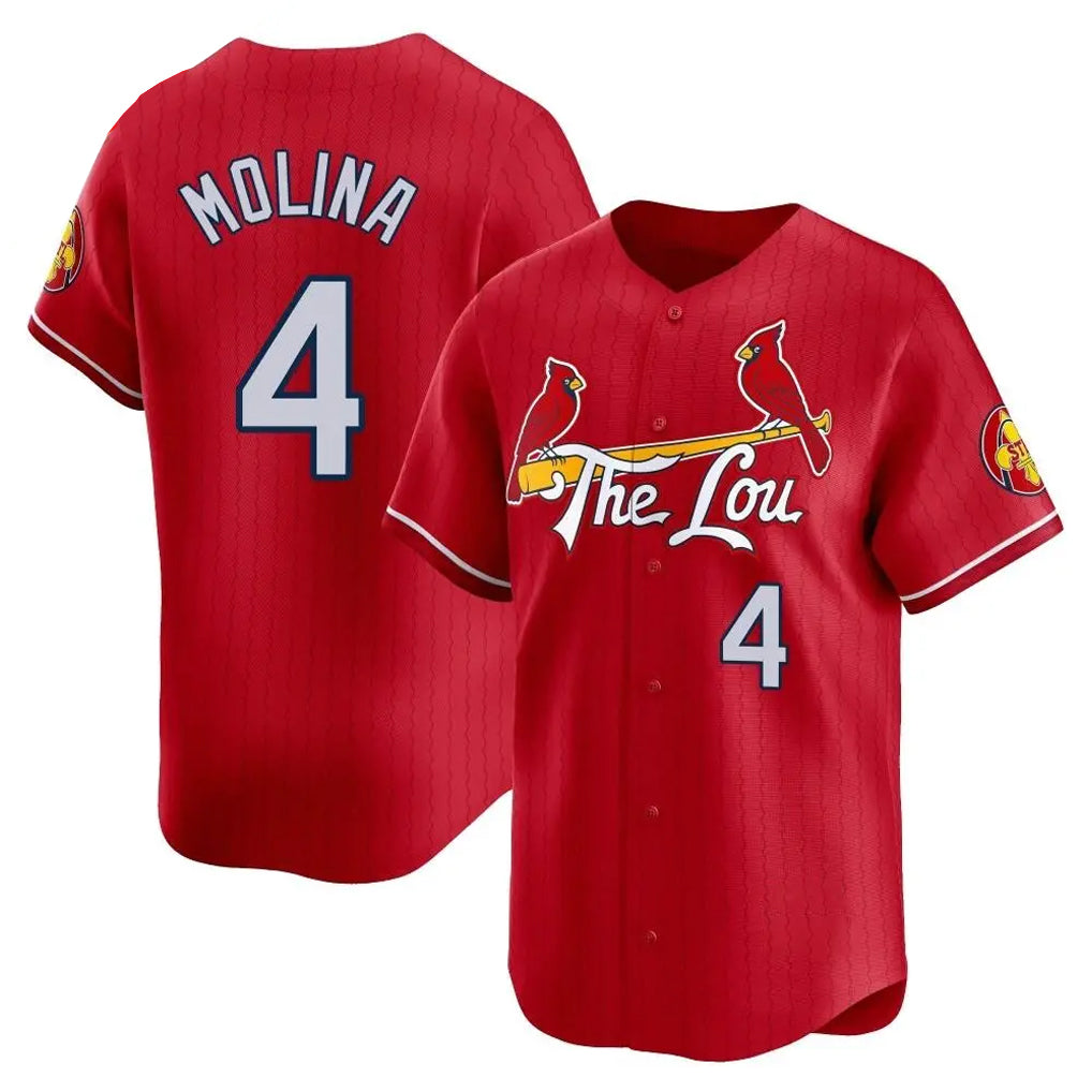 St. Louis Cardinals #4 Yadier Molina Player Red City Connect Limited Hdoa Stitched Jerseys