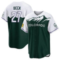 C.Rockies #27 Jordan Beck Player Green City Connect Home Game Hdoa Stitched Jerseys