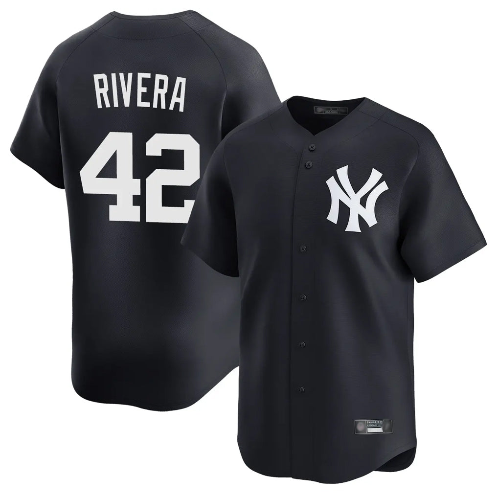 NY.Yankees #42 Mariano Rivera Player Navy Alternate Limited Home Hdoa Stitched Jerseys