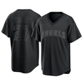 LA.Angels #27 Mike Trout Player Black Pitch Fashion T-shirt Hdoa Stitched Jerseys